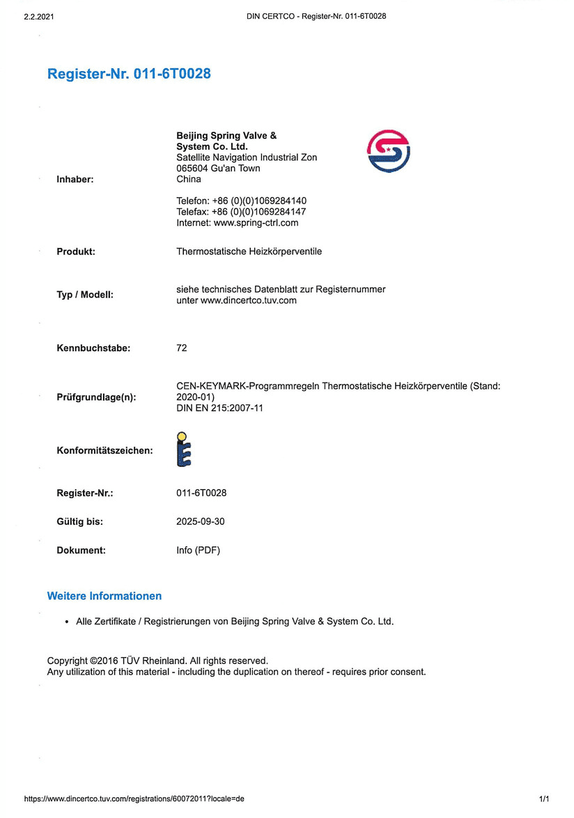 EN215 Certificate