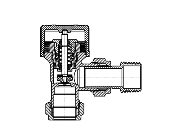 Thermostatic radiator valve-compress sealing/angle - Image 2