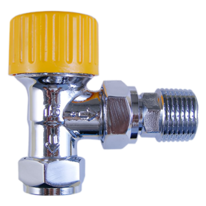 Thermostatic radiator valve-compress sealing/angle