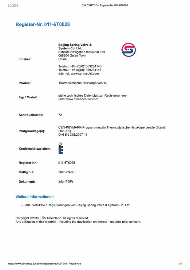 EN215 certificate